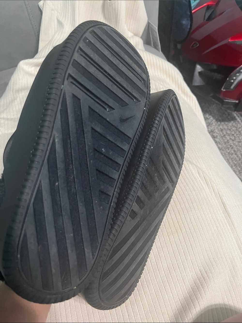 Nike Black Plush Slide Sandals - Picture 4 of 5